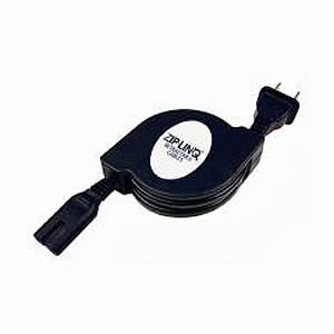 GS-0190 Power Cord, Notebook w/Figure 8, Retractable, 5', Black